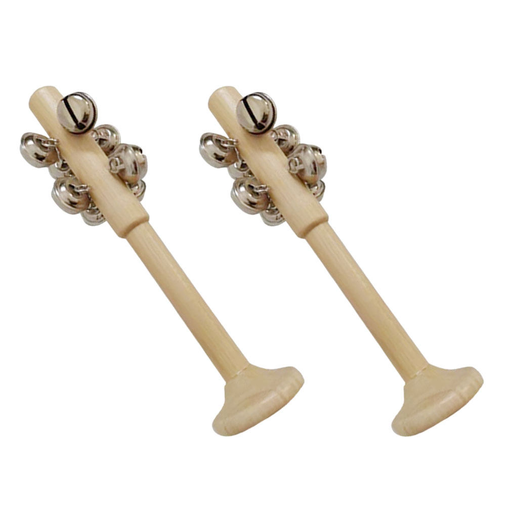 L Musical Instrument - 2 clochettes en bois, instrument de